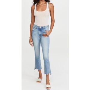 Mother | The Insider Crop Step Fray Jeans in I Confess Size 29 FLAWED